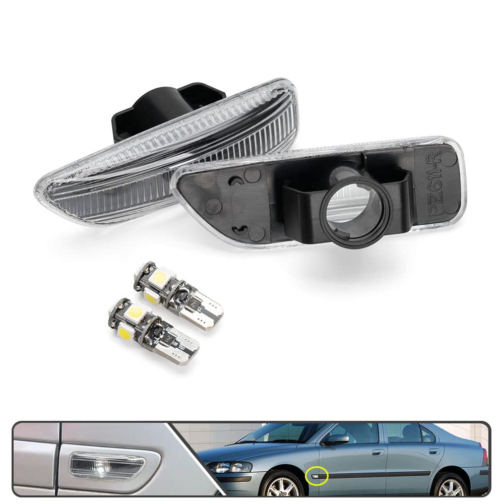 Dynamische LED Seitenblinker Für Volvo XC90 S80 XC70 - Transparente Ausführung