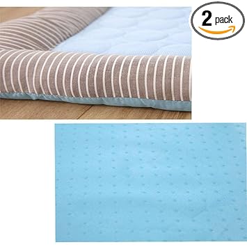 GIANTE Dog Cage Mat Pets Self Cooling Mattress Bed Pad Sleeping Mat Blue 45x35cm