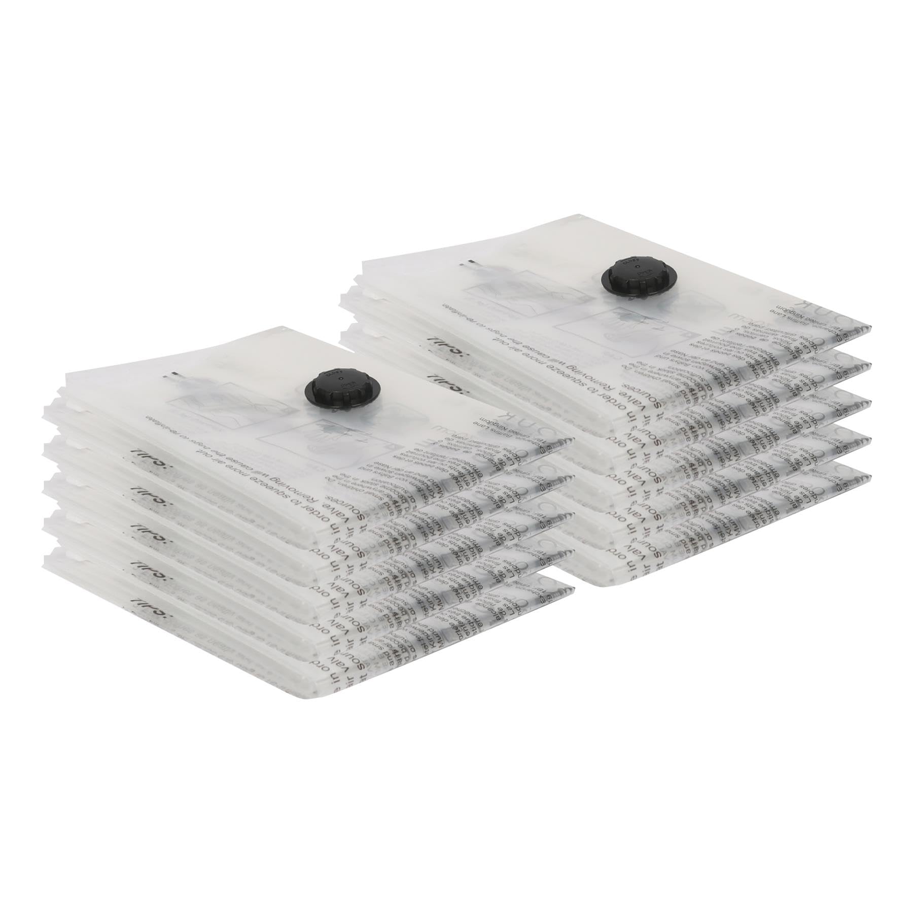 Harbour Housewares Vacuum Storage Bags - Medium (50 x 70cm) - 10x Heavy Duty Reusable Plastic Clothes Duvet Bedding Travel Moving Packing Suction Space Saver Organiser Zip Lock Luggage Bag