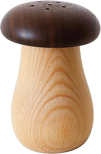 Miniatura 1 de DULRLLY Soporte para palillos de dientes de madera, con forma de hongo, dispensador de palillos de dientes, caja de almacenamiento, dispensador de