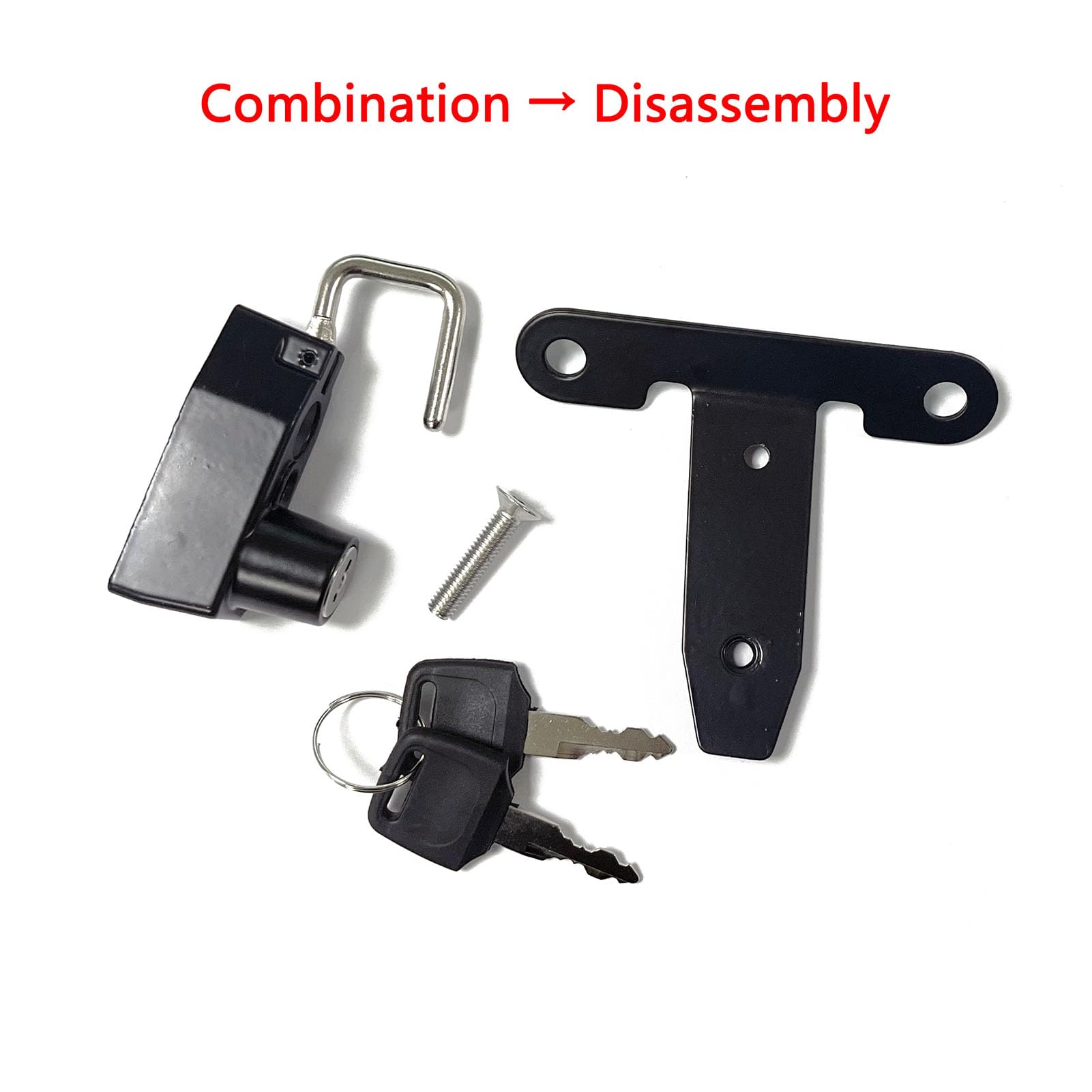 Motorcycle Helmet Lock Antitheft Helmet Security Locks with 2 Keys