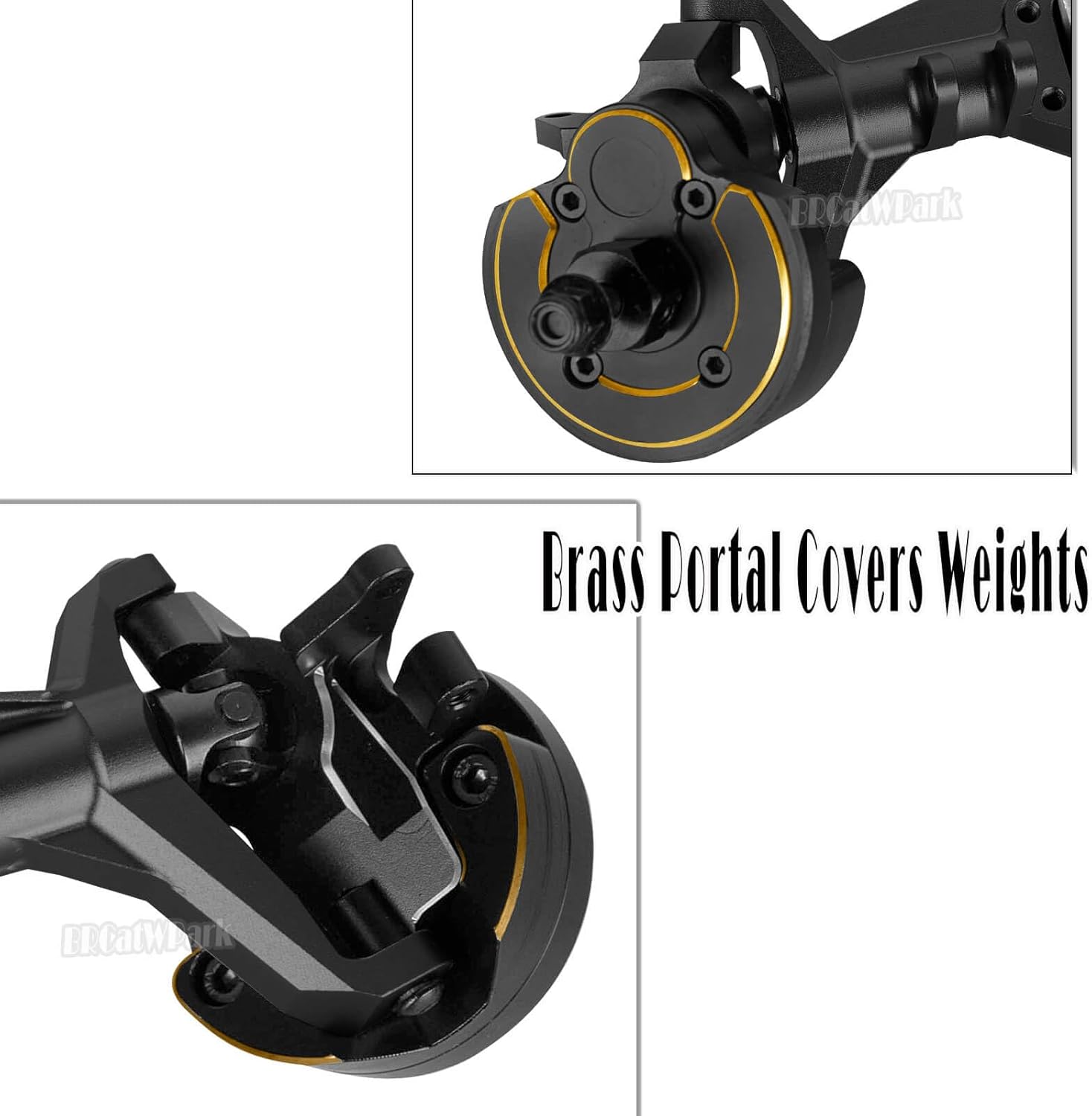 Front Rear Portal Axles Upgrades Part for 1/10 Capra 1.9 UTB 4X4,DIY SCX10 SCX10 II,RC Aluminum Alloy Front Rear Axle RC Crawler Car,1/10 Capra 1.9 UTB & SCX10,Black