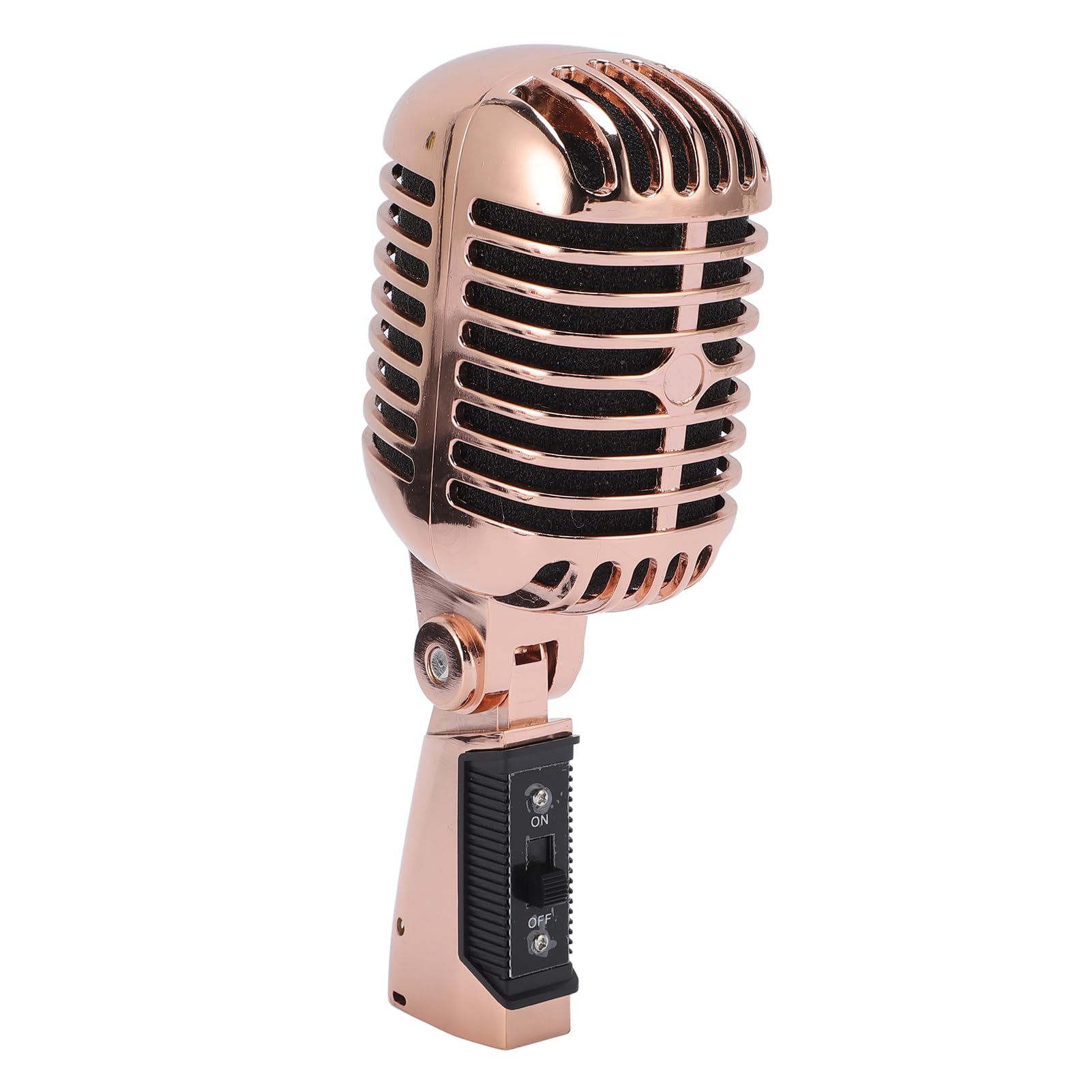 GOWENIC Micrófono Dinámico Cardioide Profesional para Escenario, Salida de Sonido Superior, Adecuado para Músicos de Conciertos, Respuesta de Frecuencia de 50-18KHz (Oro Rosa)