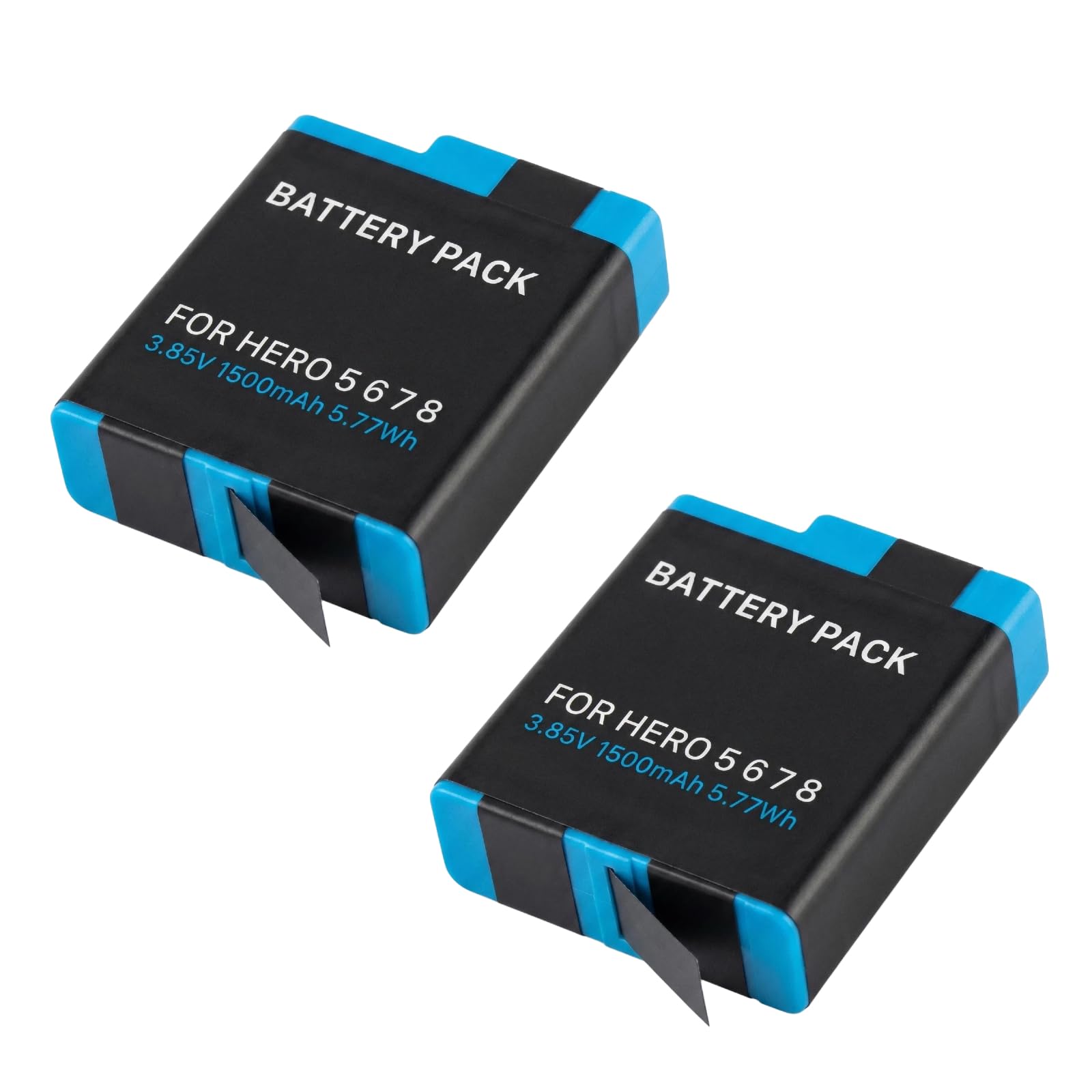 2er-Pack 1500mAh Akku Ersatz für GoPro Hero 5/6/7/8 AABAT-001 AHDBT-501 CS-GDB501MX