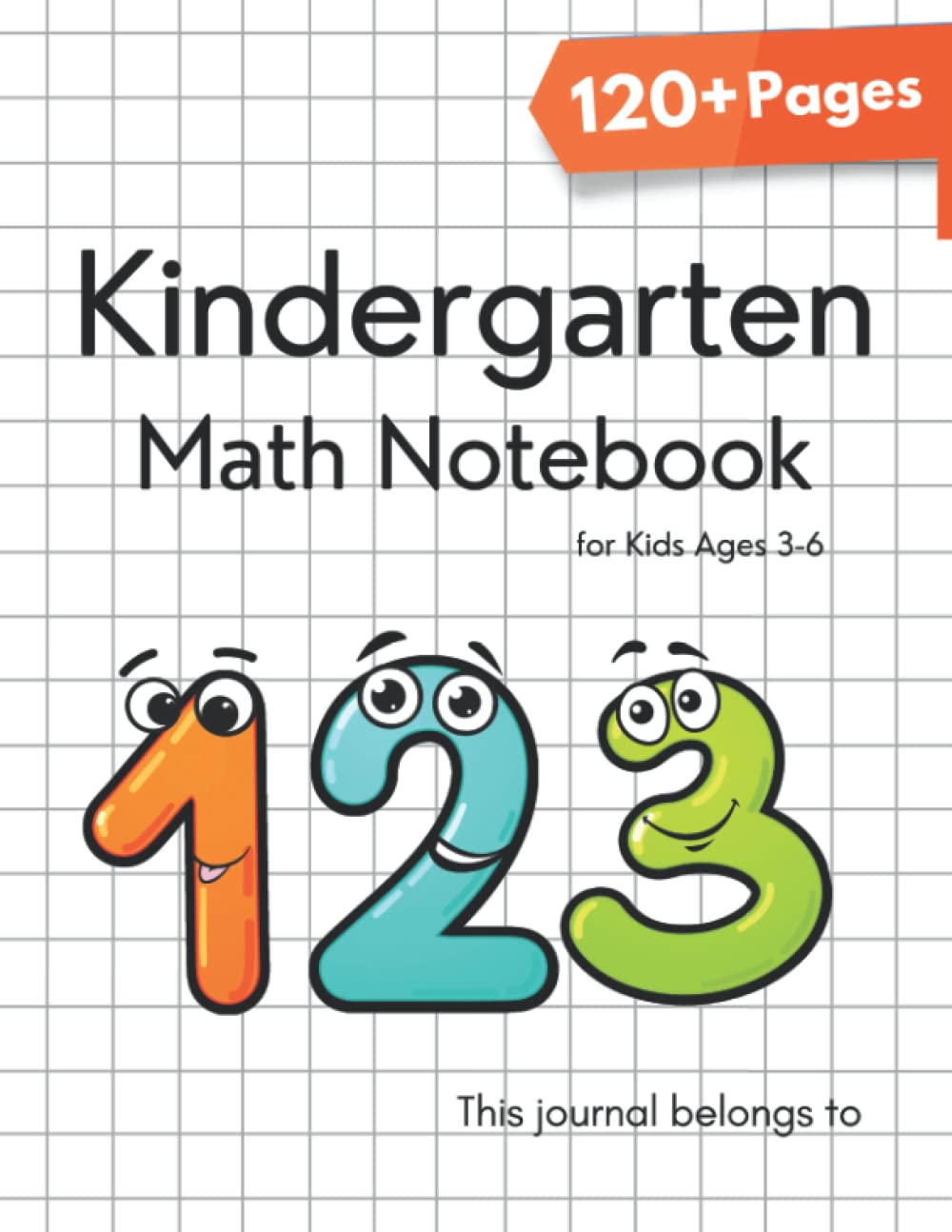 Kindergarten Math Notebook for kids ages 3-6: Graph paper for elementary kids - 1/2 Inch Squares Graph Paper Math Composition Notebook for Kids
