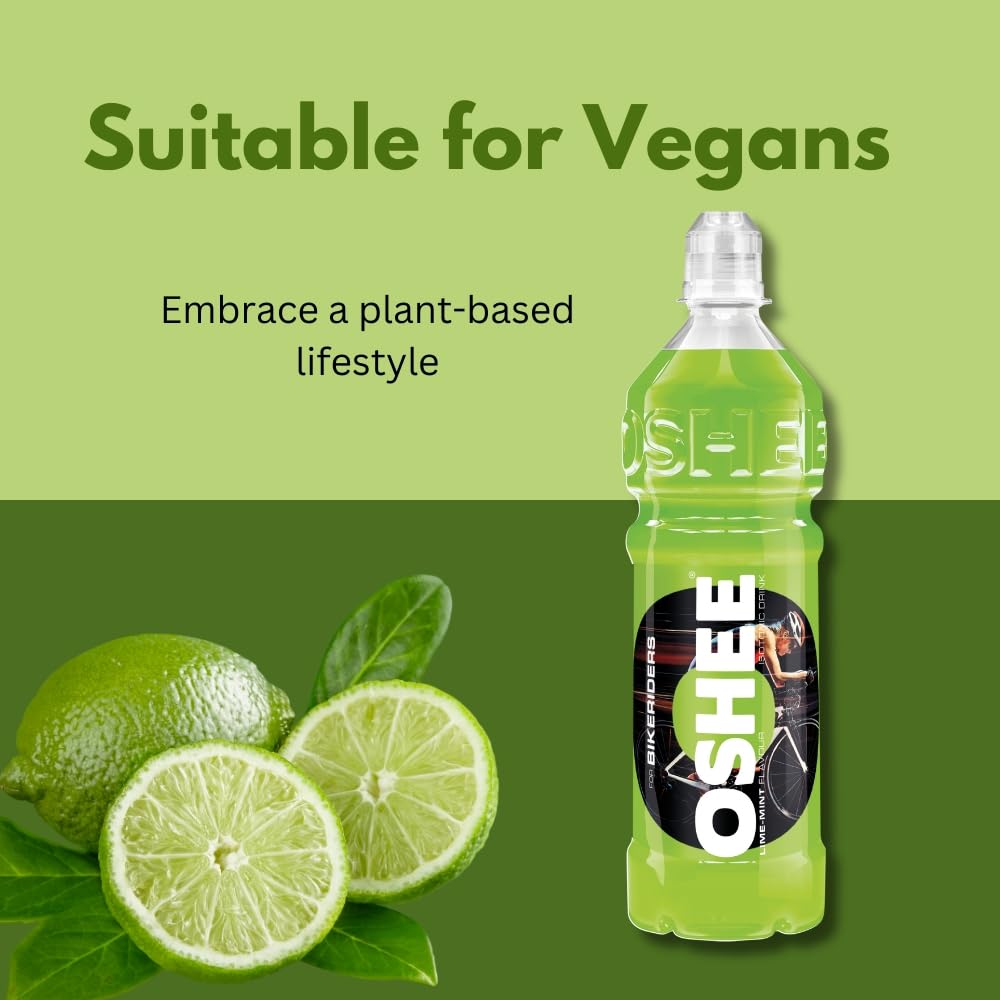 OSHEE LIME isotonic Drink 750ml (Pack of 6) - Addition of vitamins and L-carnitine - Sugar Free - Hydration - Vitamin Drinks