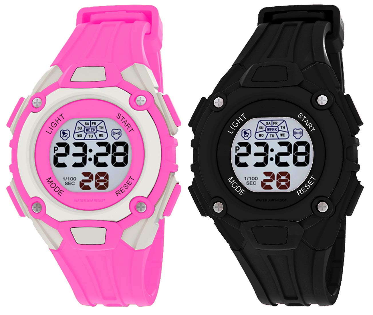 Time Up Combo of 2 Digital Dial Colorful Alarm Function,Waterproof,Multicolor Backlight Watches for Kids-EF48013-DCMB-VIOLET-1 (B085FVMDFV) Amazon Price History, Amazon Price Tracker