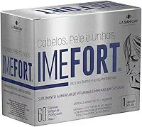 Imefort Cabelos, Pele e Unhas (60 Cápsulas) - Com fórmula a base de 17 nutrientes selecionados para atuar na saúde dos cabelos, peles e unhas