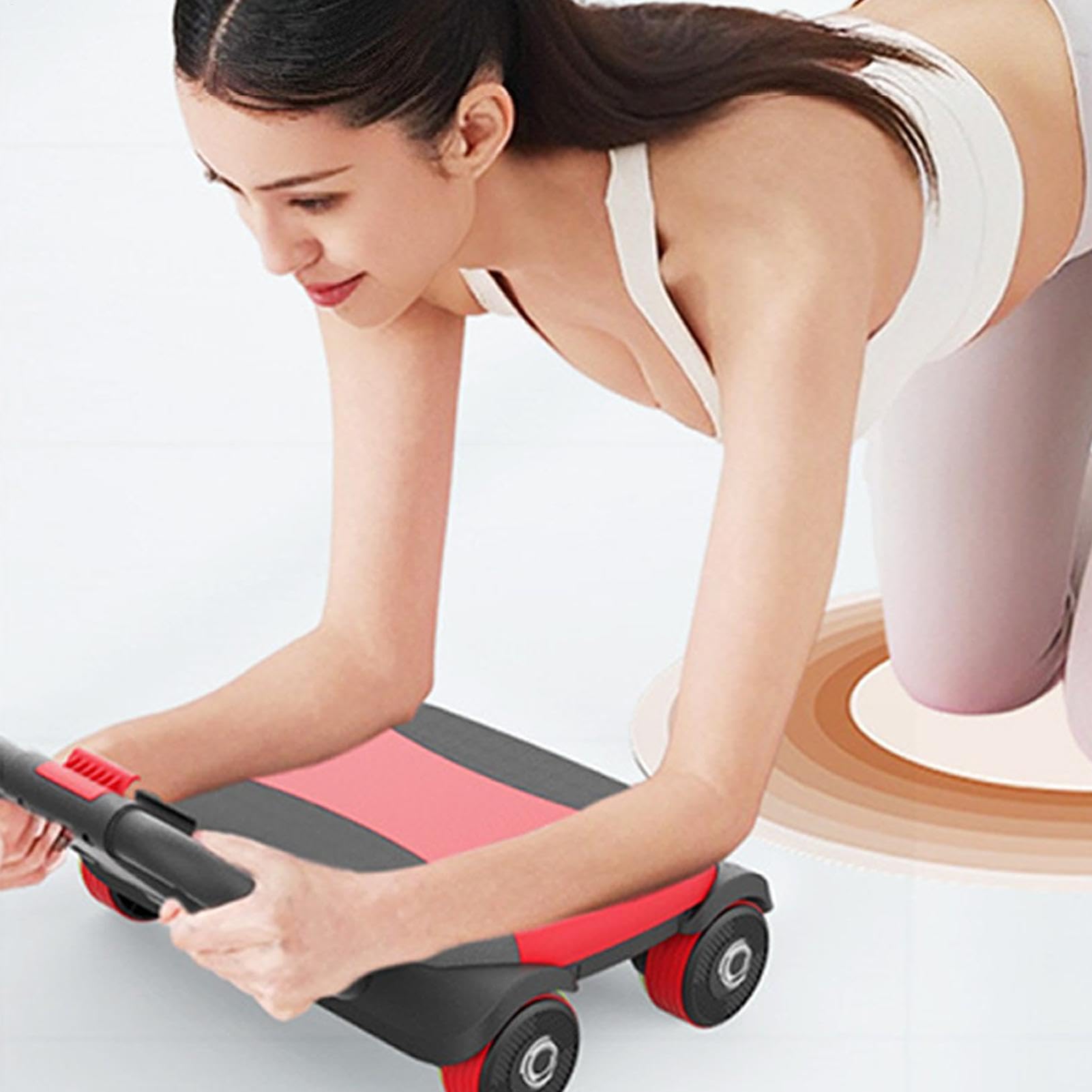 Abs Exercise Roller, Automatyczne koło treningowe z rdzeniem, Abs Workout Equipment, Fitness Gear With Elbow Supports for Home, Traveling, Gym Workouts