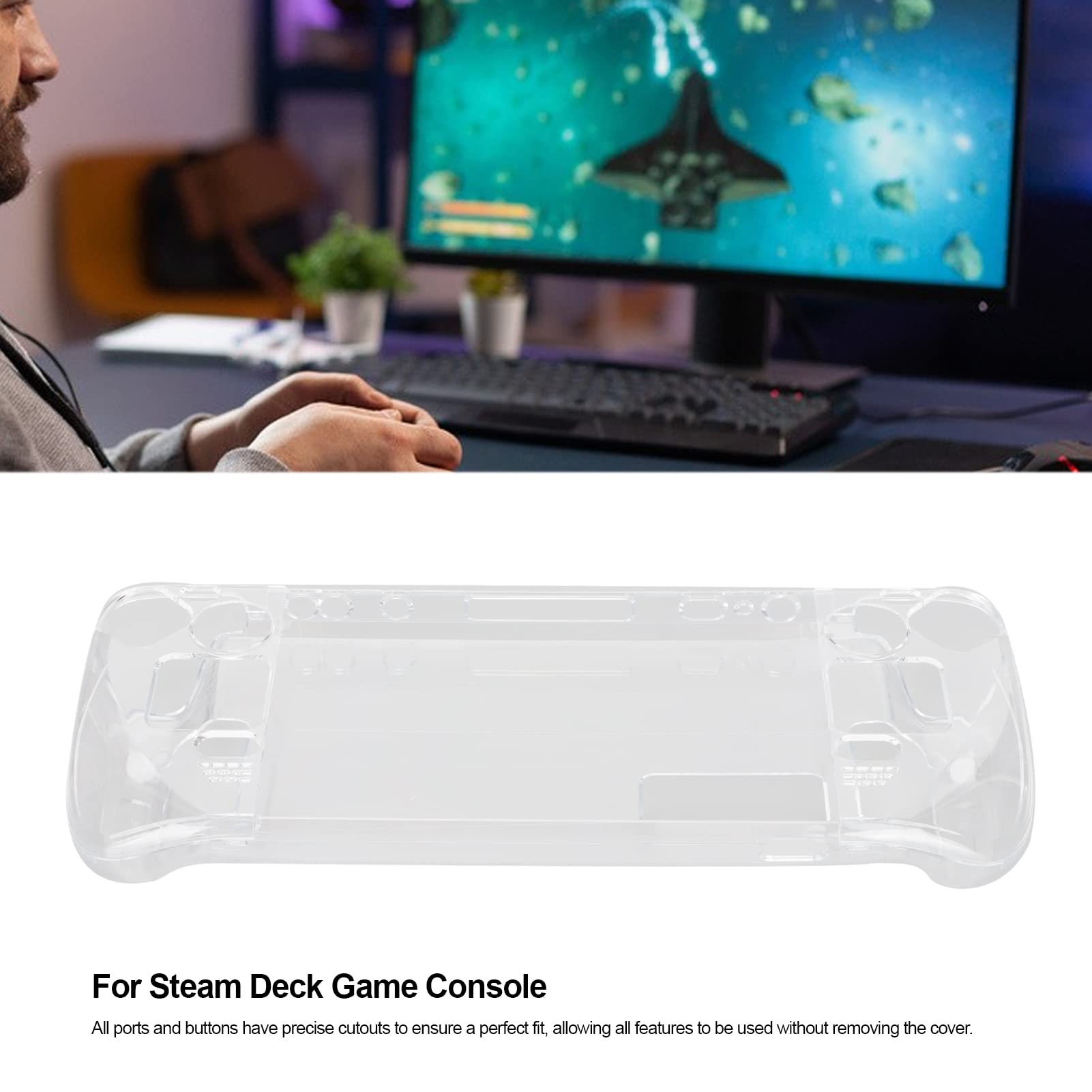 Clear Cover Hard Case für Steam Deck, Transparente Schutzhülle für Steam Deck, Game Console Case Cover Machine Protector, Zum Schutz der Konsole