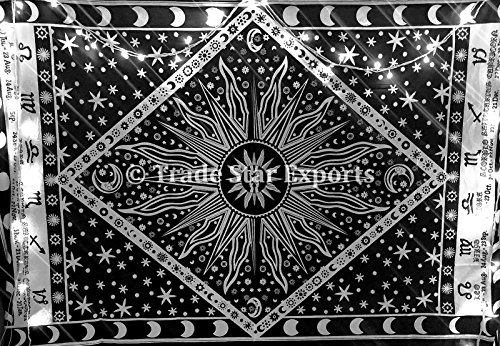 Art psychédélique de style indien avec le motif 7 pour tenture murale graphique et chic