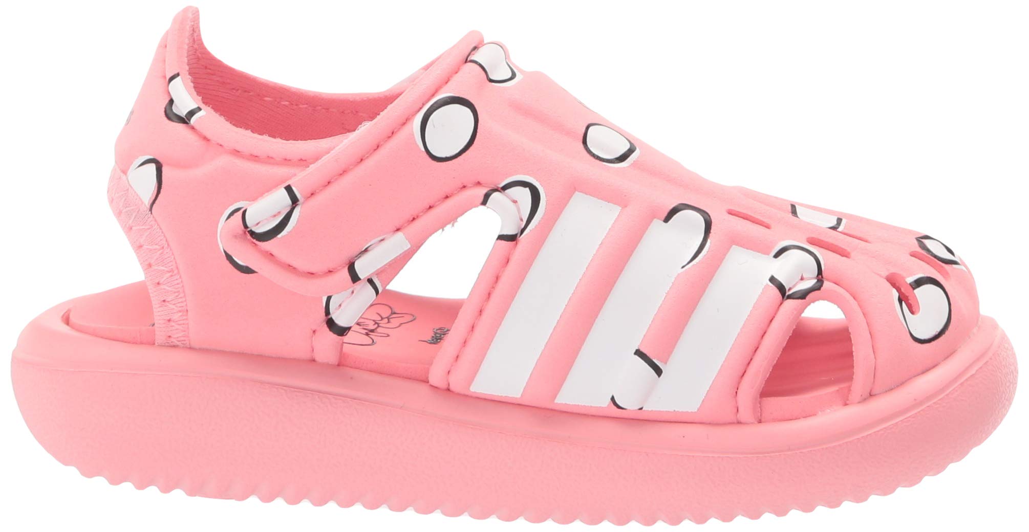 adidas Kids Water Slide Sandal, Super Pop/White/Black, 9 US Unisex Toddler