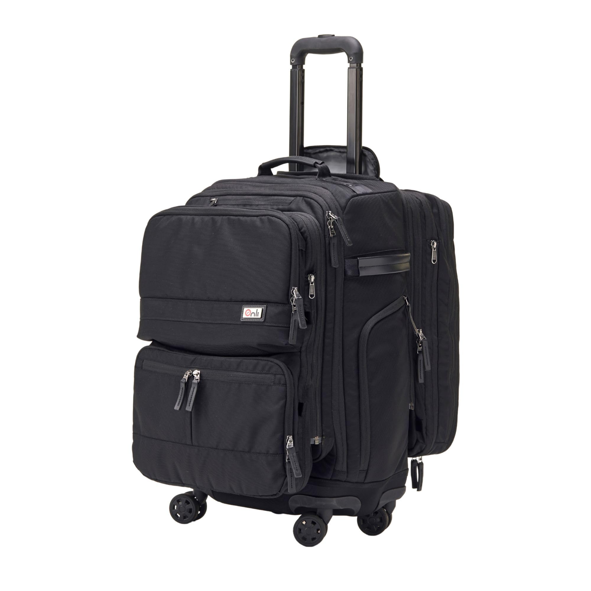 Trilogy Modular System I Modular 4-wheel spinner carry-on, with two zip-off bags! All 3 are Expandable! You get 3 bags in 1! Mix and match; take apart