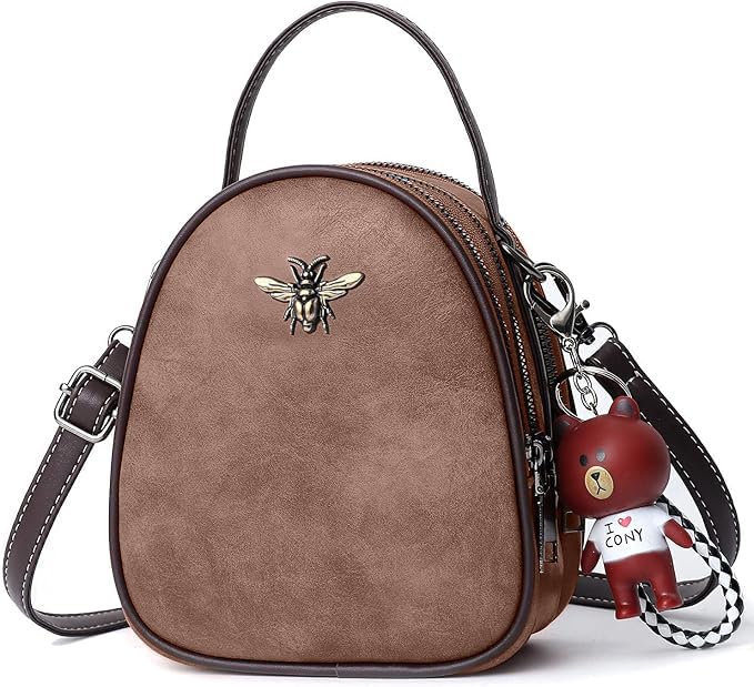 MOCA Crossbody Sling Bag for Womens & Girls Stylish Mini Phone Bag with Bee Charm,Adjustable Strap Ladies Shoulder Messenger Bags Gift MOCA Crossbody Sling Bag for Womens & Girls Stylish Mini Phone Bag with Bee Charm,Adjustable Strap Ladies Shoulder Messenger Bags Gift