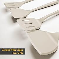 Vista 3 de Juego de espátulas de silicona, espátula de silicona resistente al calor de 600°F, volteador giratorio para cocinar, utensilios de cocina