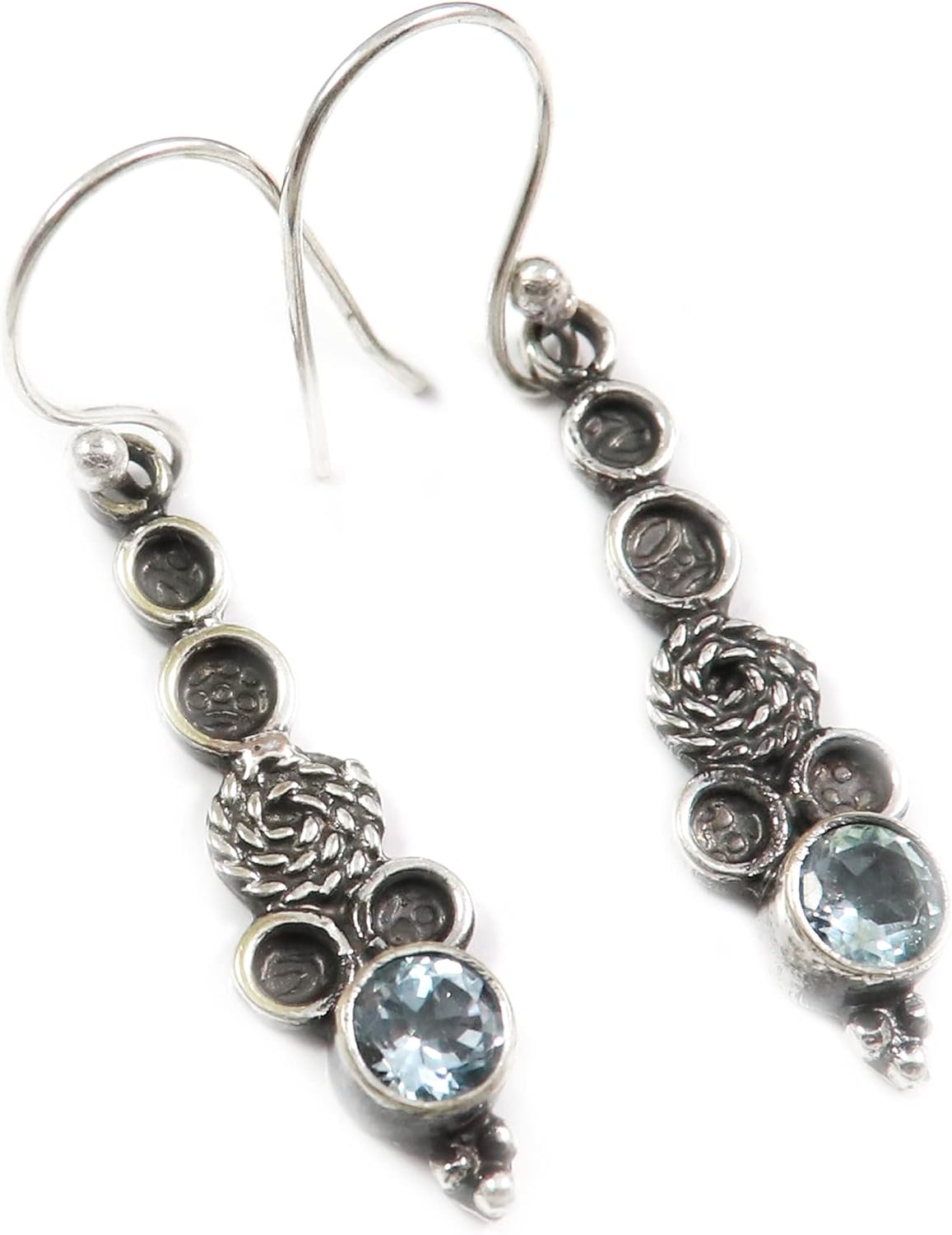 Goyal Exports 925 Sterling Silver Red Jasper Black Onyx Grey Moonstone Carnelian Gemstone Silver Drop Dangle Earring Handmade Jewelry SEG137