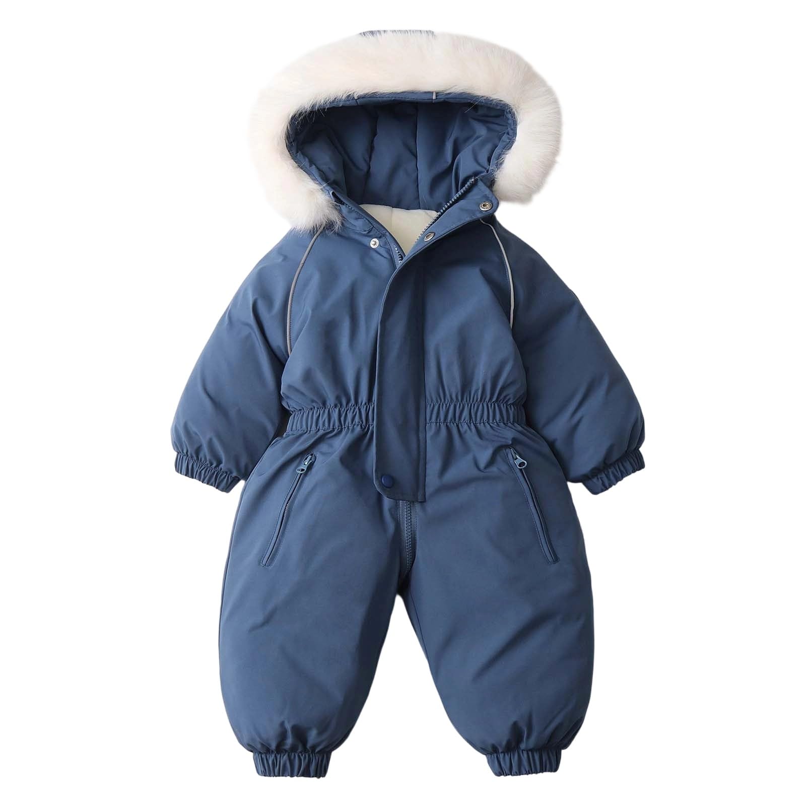 Generisch Baby Jungen MäDchen Overall, Babykleidung Neugeborene Winter Baby Overall Winter Fleece Strampler Warm Strampler Jungen MäDchen Langarm Cartoon Weihnachtsoutfit Babykleidung 6-12 Monate