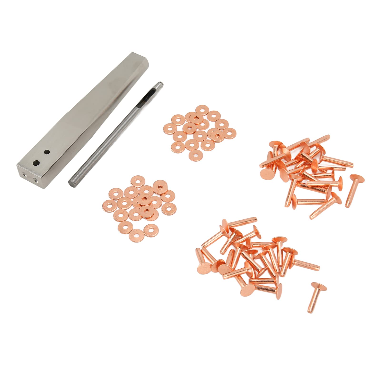 Wakects Kit Rivetti in Rame con Punteruoli Anticorrosione (plastica,