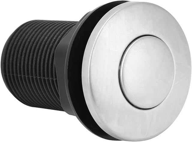 Sink Top Button, Garbage Disposal Air Switch, Air Activated Switch with Air Hose Spa Bathtub Button Hot Tub Garbage Disposer for Food Waste Garbage Disposal