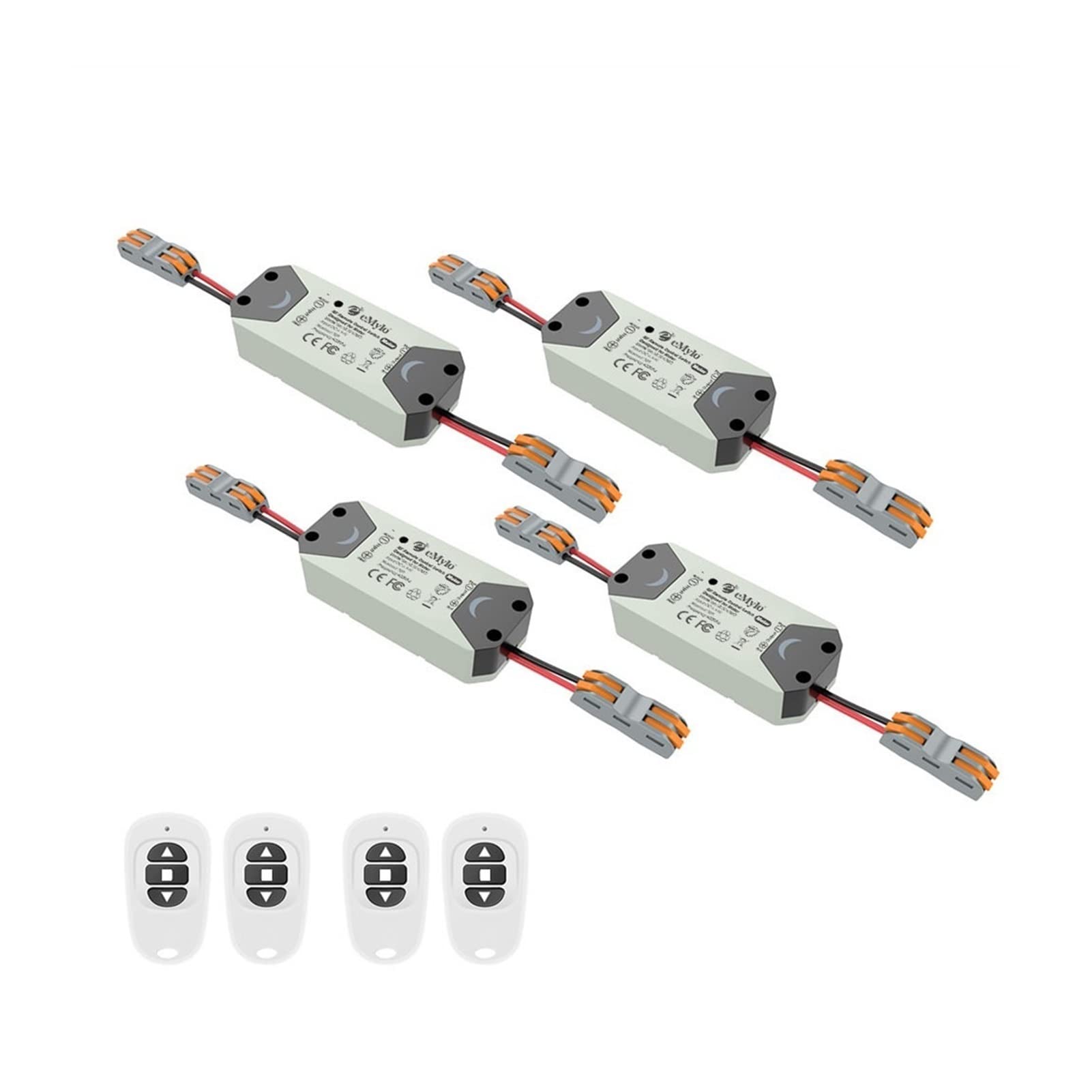 Lagerausstattung, Motorcontroller Rf Schalter DC 12V 43. 3MHz 200W drahtlose Fernbedienungsschalter Relaismodul for Rolltür/Wasserpumpe 4pcs