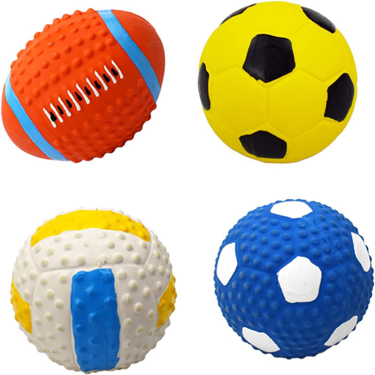 Pet Supplies CatYou Dog Squeaky Toys Latex Soft Dog Ball Toys Rubber