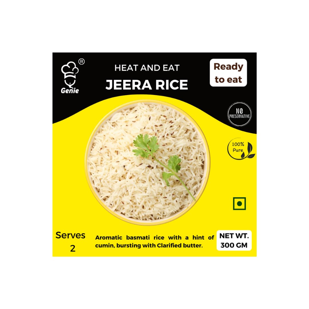 GENIES Ready To Eat Jeera Rice l (300GM) l Medium Spicy Special Delicious Natural Veg Instant Food Ready to Eat In Few Minutes | Slow Cooked Heat | Microwaveable| Quick meals | No Artificial Colour | No Preservative (B0CPJ8BP9P) Amazon Price History, Amazon Price Tracker