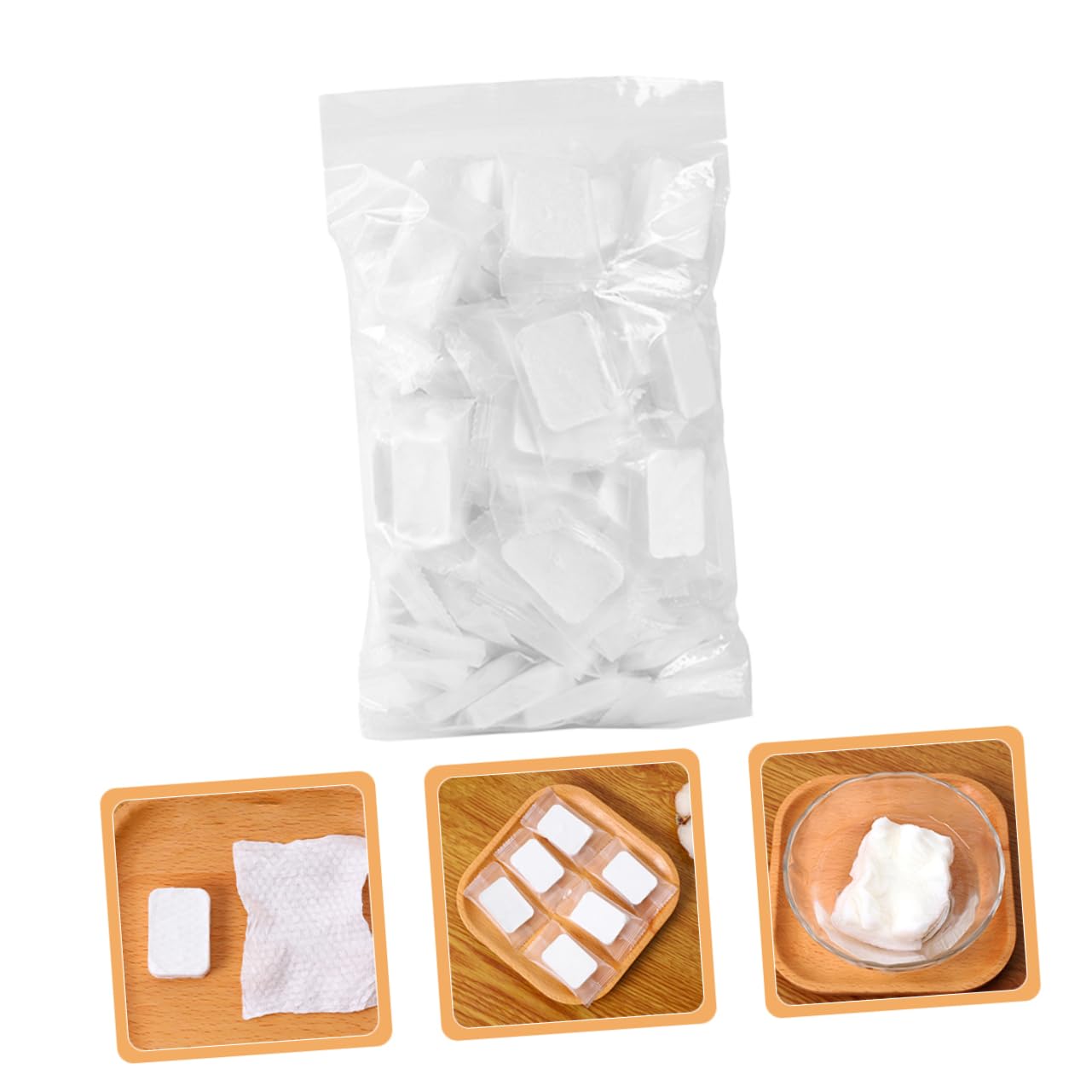 Dischetti Struccanti Compressi Non Tessuto Bianco per Pulizia Viso Buona Assorbenza e Rimozione Eccesso di Sebo, Confezione da 50 Pezzi per Donne e Ragazze