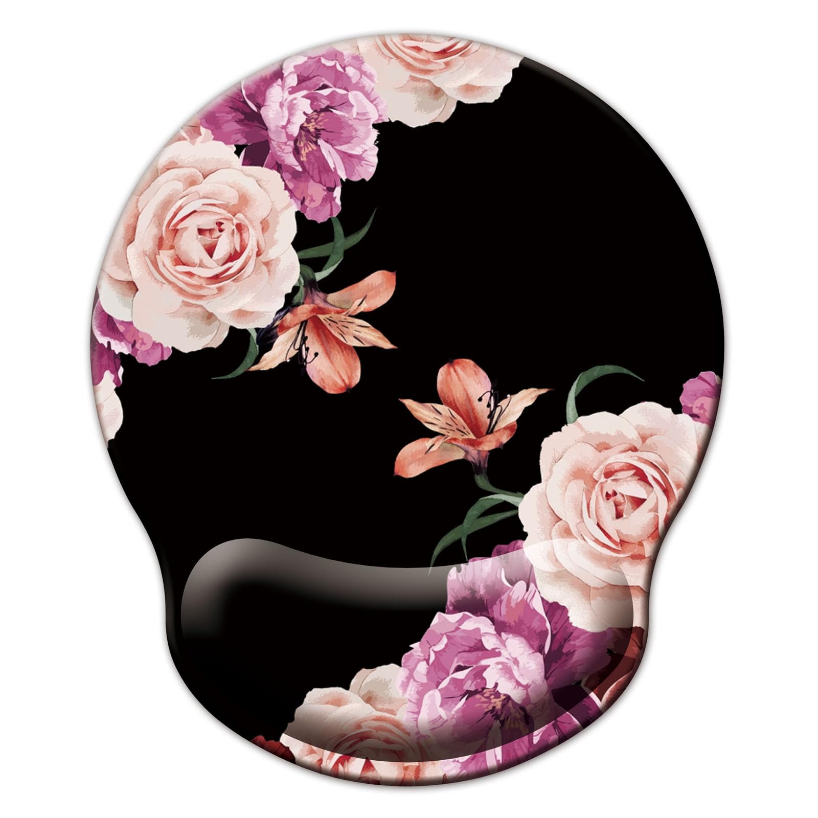 Mouse Pad with Wrist Support, Ergonomic Mouse Pad with Memory Foam Wrist Rest Cushion, Non-Slip Rubber Base Gaming Mice Pad for Home Office Computer