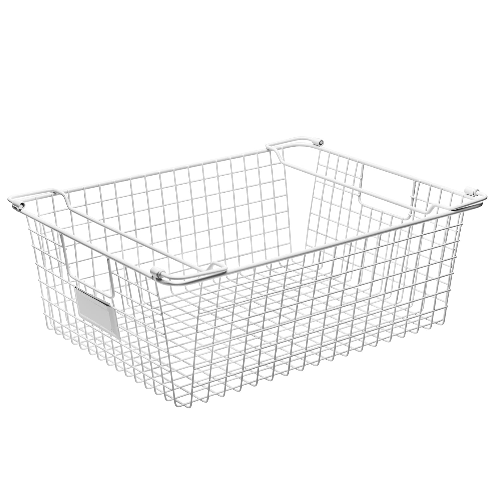 4 Pack Stackable Wire Storage Baskets With Handles