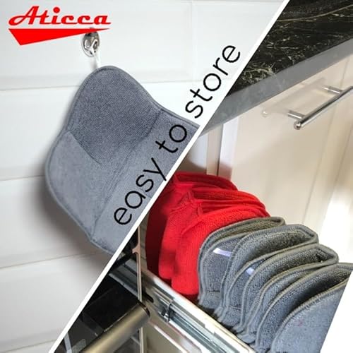 image for Aticca Microwave Bowl Cozy Holders for Hot Food Set of 4 Hot Pads for 