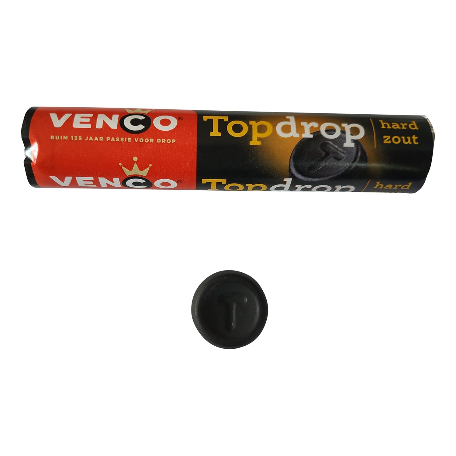 Venco Topdrop Har Zout (Hard Salty Licorice Rolls /4-ct) - 6.63oz