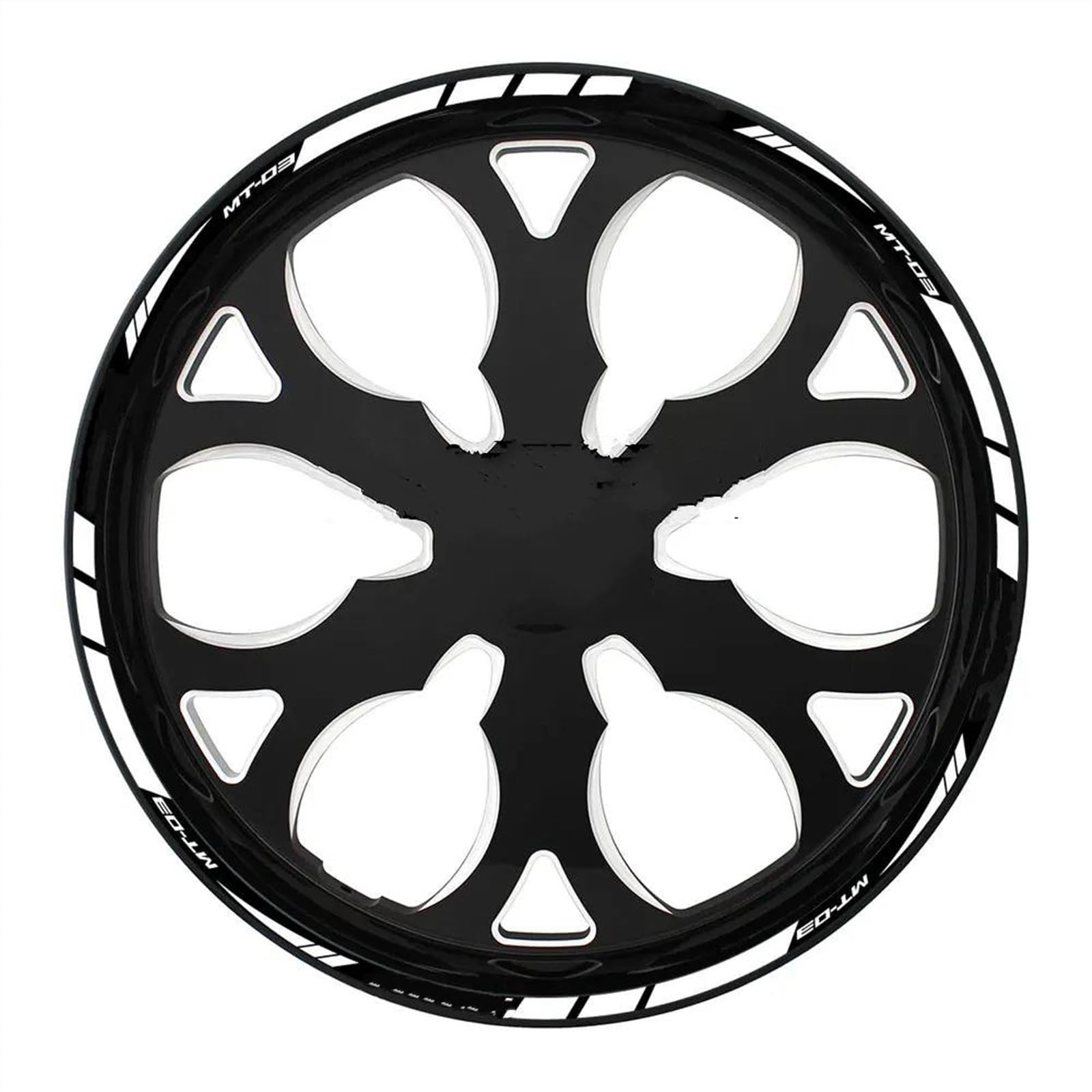 Stickers Motorcycle Accessories Wheel Stickers Reflective Rim Motorbike Waterproof Decals for Yamaha MT03 MT-03 Mt03(Style 3)