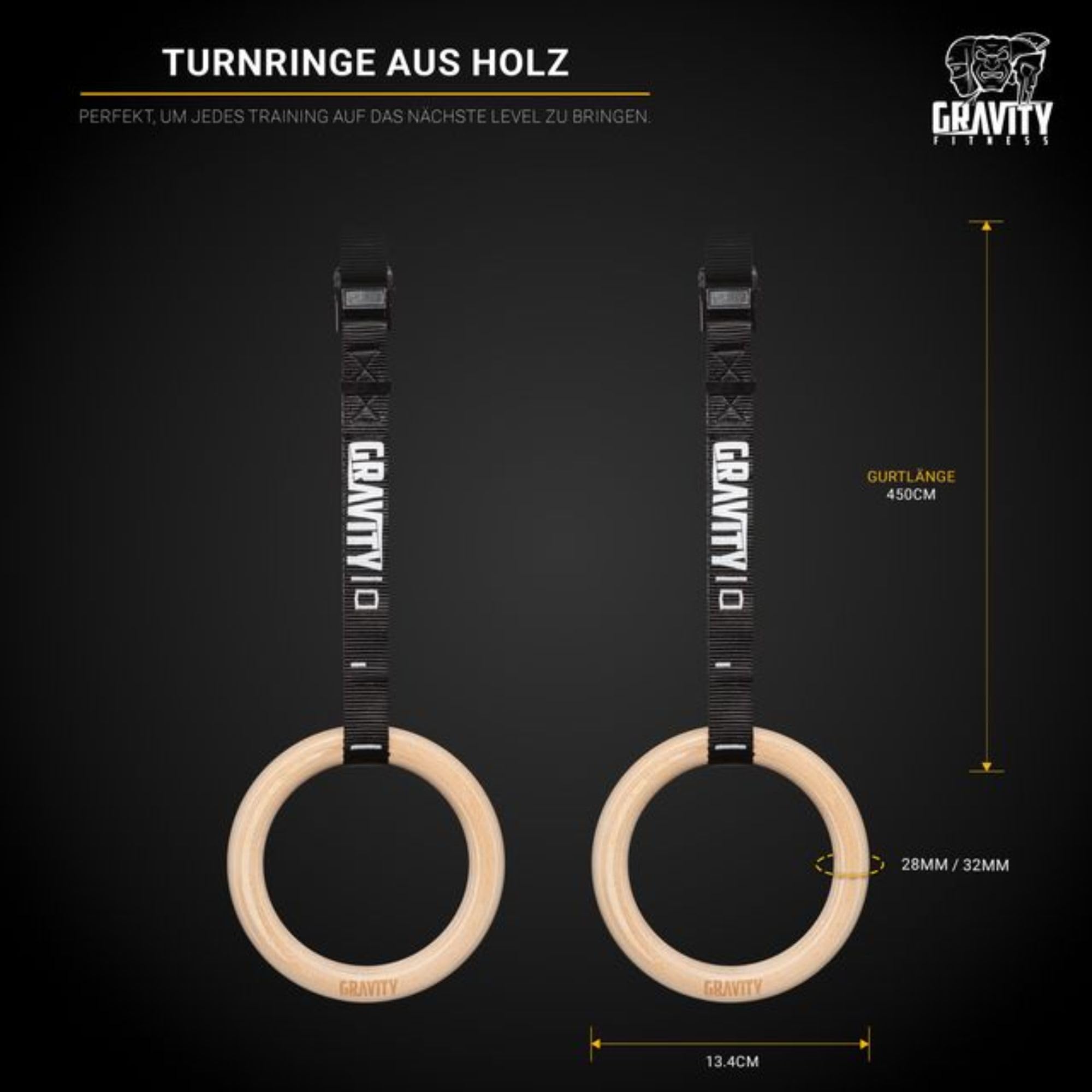 Gravity Fitness Holz-Gymnastikringe