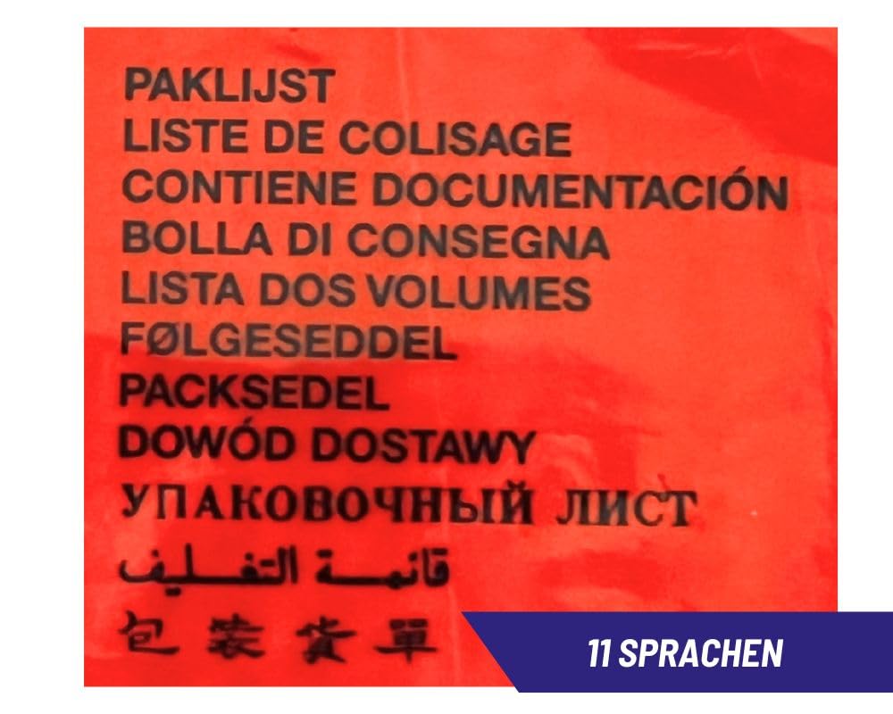 Lieferscheintaschen Selbstklebend DIN C5 Rot Lieferschein-Rechnung Dokumententaschen Begleitpapiertaschen (1000)