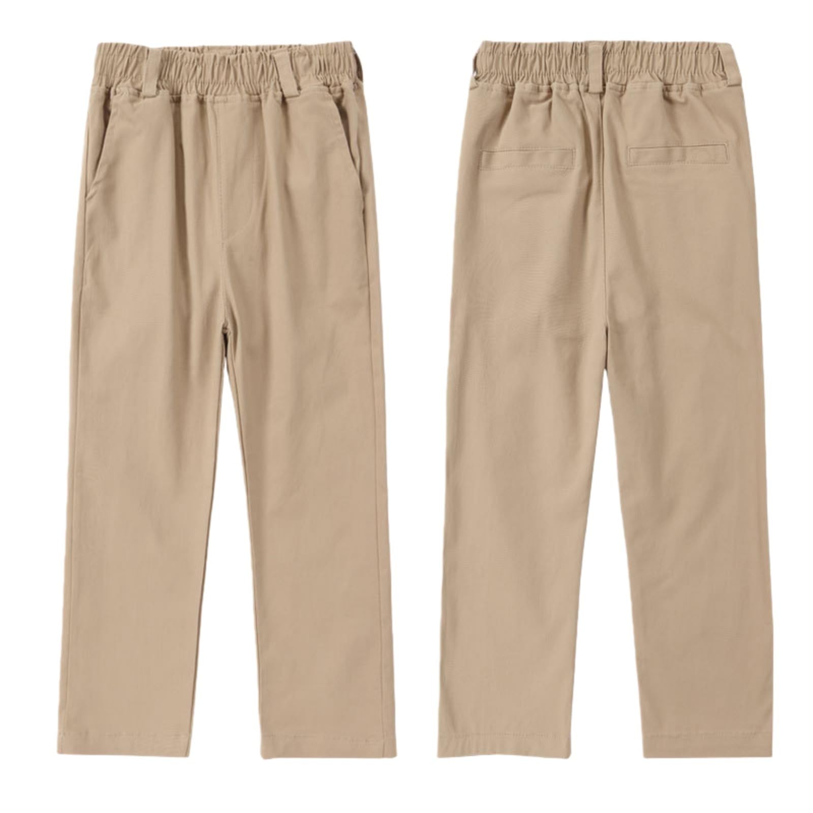 WINWUQB - Pantaloni da scuola per ragazzi, gamba dritta, pantaloni chino