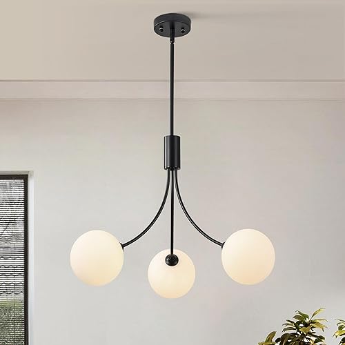 Miniatura 8 de Candelabros Dorados de Granja Moderna de 6 Luces para Luminaria de Comedor, Candelabro Colgante Sputnik de Mediados de Siglo para Sala de Estar