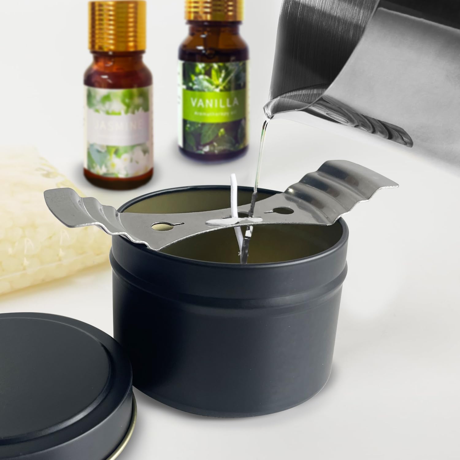 VUSIBA Kit de fabrication de bougies avec pot de fusion de cire, kit de bougies parfumées DIY pour adultes débutants, fabriquez vos propres bougies