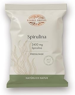 Spirulina Presslinge, 650 Tabletten hochdosiert ohne unnötige Zusätze. Mineralstoffe, Aminosäuren, Proteine, Beta-Carotin, Vitamin B12. Blaualgen aus Californien. Natur-Labor BÄRBEL DREXEL®