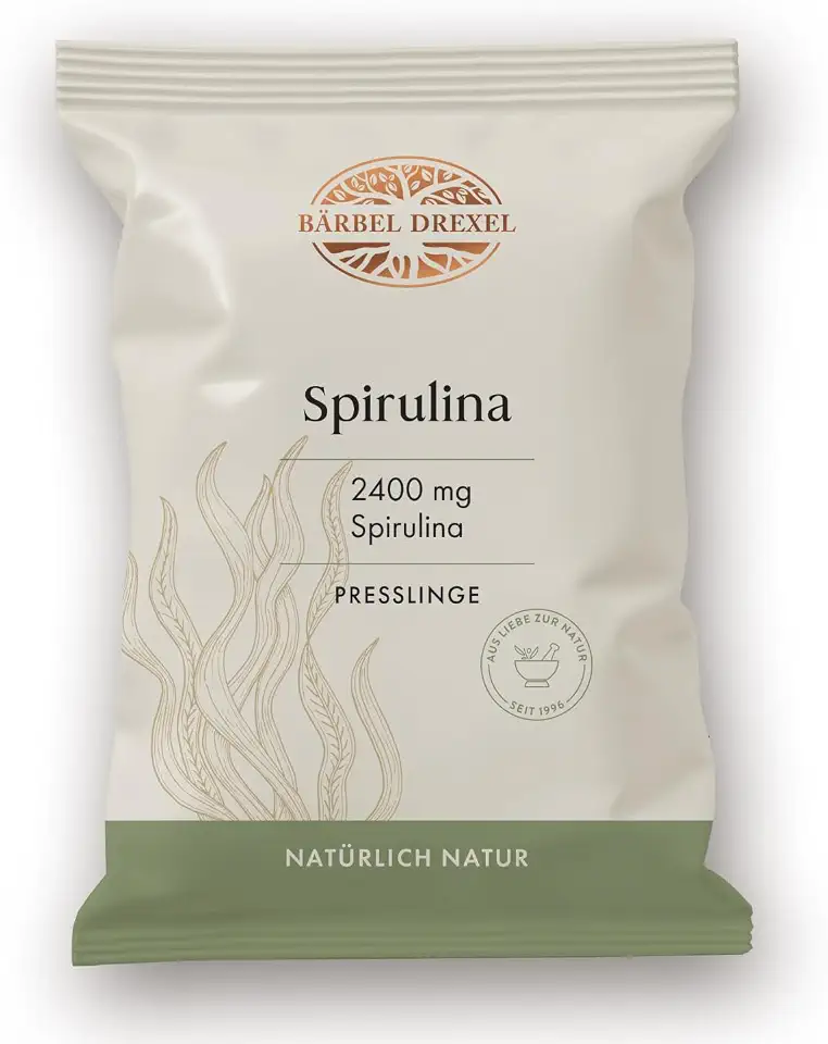 Blaualgen gegen Lippenherpes 5 Spirulina Presslinge, 650 Tabletten hochdosiert ohne unnötige Zusätze. Mineralstoffe, Aminosäuren, Proteine, Beta-Carotin, Vitamin B12. Blaualgen aus Californien. Natur-Labor BÄRBEL DREXEL®