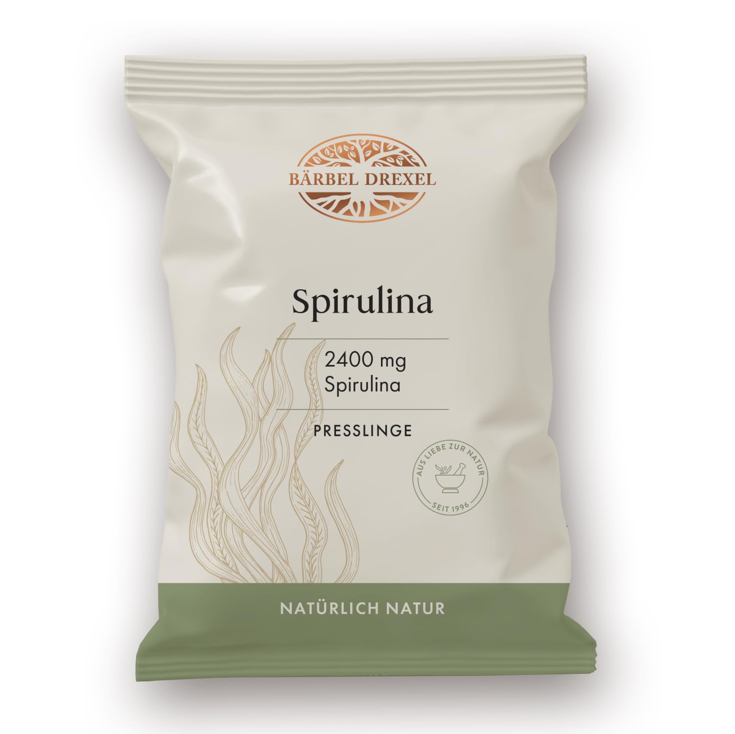 Spirulina Presslinge, 650 Tabletten hochdosiert ohne unnötige Zusätze. Mineralstoffe, Aminosäuren, Proteine, Beta-Carotin, Vitamin B12. Blaualgen aus Californien. Natur-Labor BÄRBEL DREXEL®