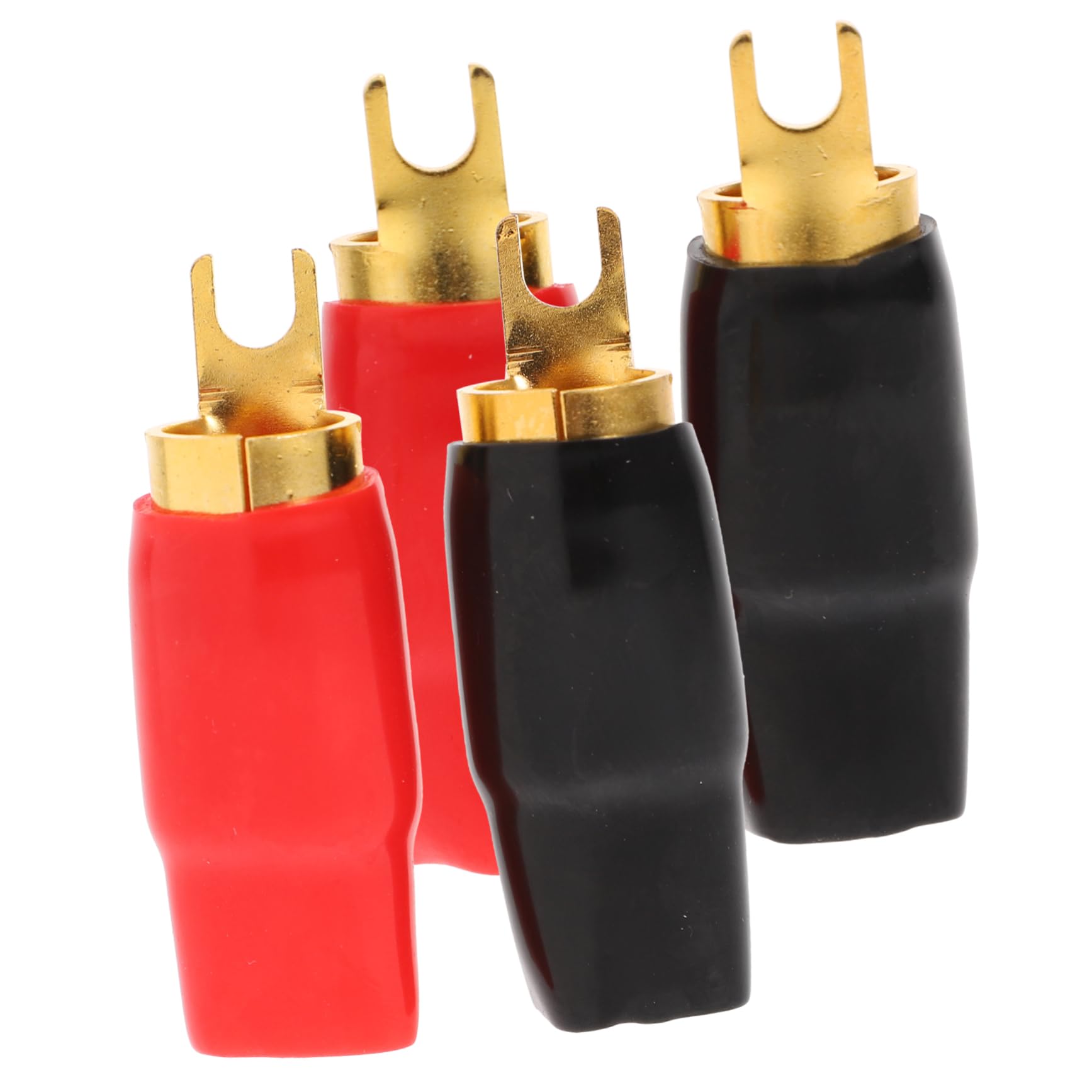 VILLFUL 2 Pairs Spade Terminal Speaker Wire Connector Crimp Connectors Wire Connectors Automotive Crimpable Terminal Crimp Terminals Ferrule Crimp Terminals Connectors Crimp Barrier Spades