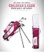 PGM Junior Golf Club Complete Set for Children Kids, 6-8 Age Groups 5 Golf Clubs with Stand Bag and 2 Headcovers for Boys & Girls, Right Hand, Pink