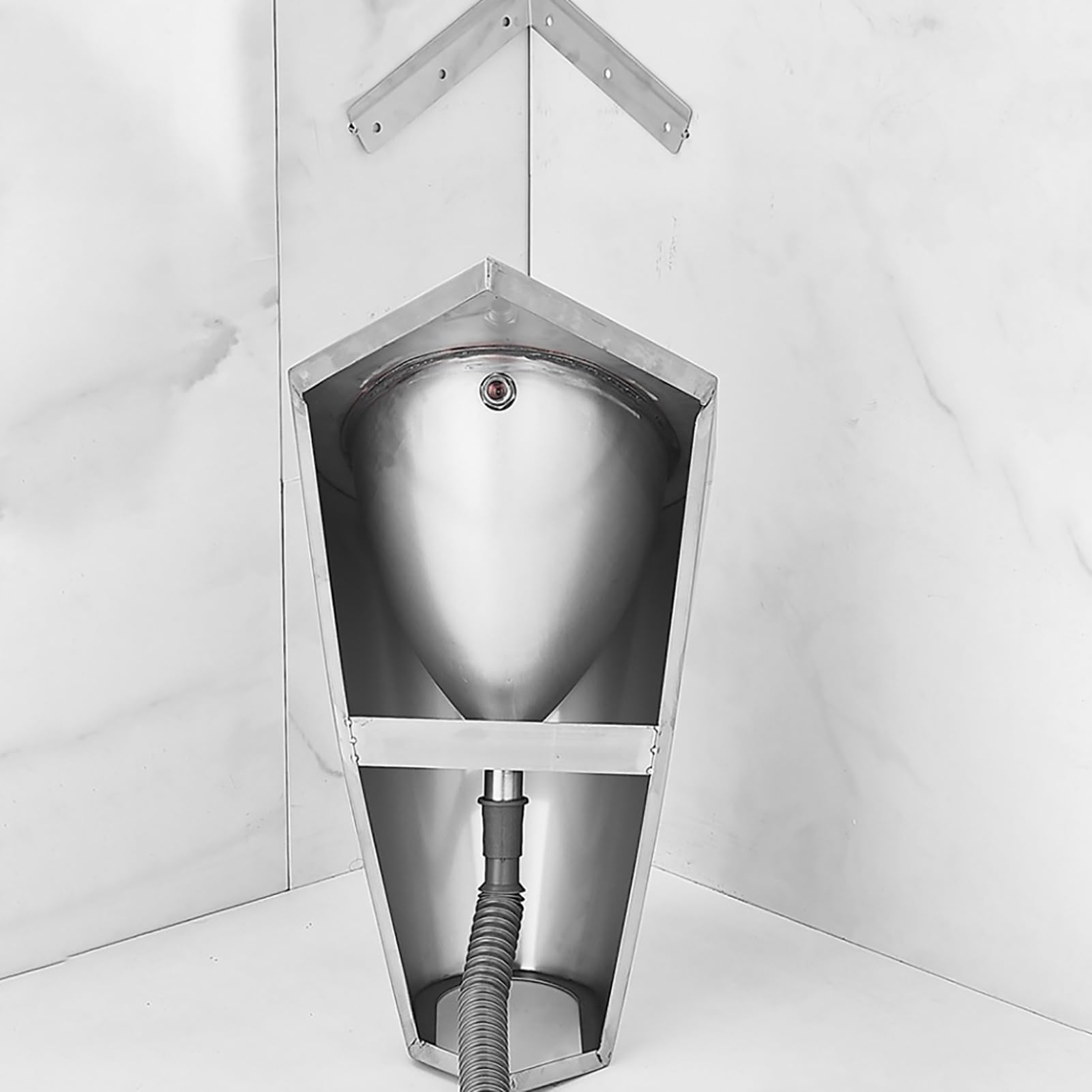 Urinarios de Esquina para Baño de Hombres, Urinarios de acero inoxidable 304, con Sensor de Descarga Inteligente, para Bares, Hoteles, Baños Públicos