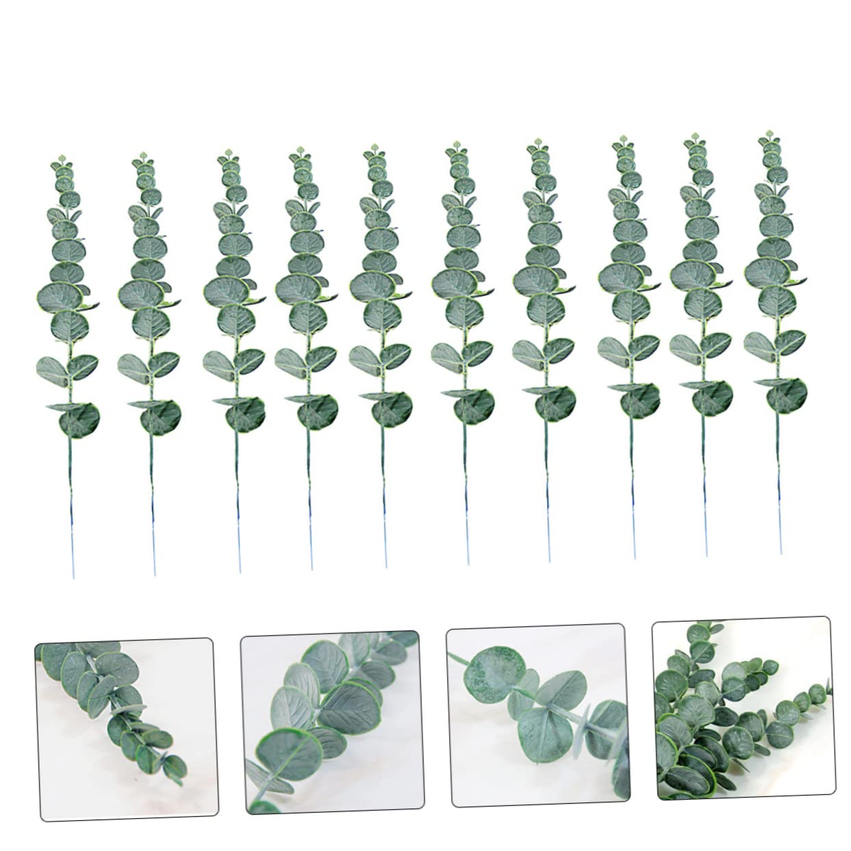 Abaodam 2 Sets Künstliche Eukalyptusblätter Künstliche Eukalyptusstiele Langlebiges Ornament Für Zuhause Und Veranstaltungen 10 Stück X 2