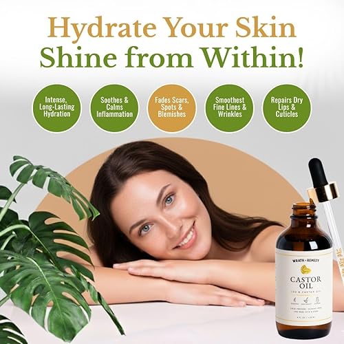 Miniatura 6 de Aceite de ricino orgánico sin hexano, certificado por USDA, aceite de ricino orgánico prensado en frío 100% puro para el crecimiento y la fuerza del