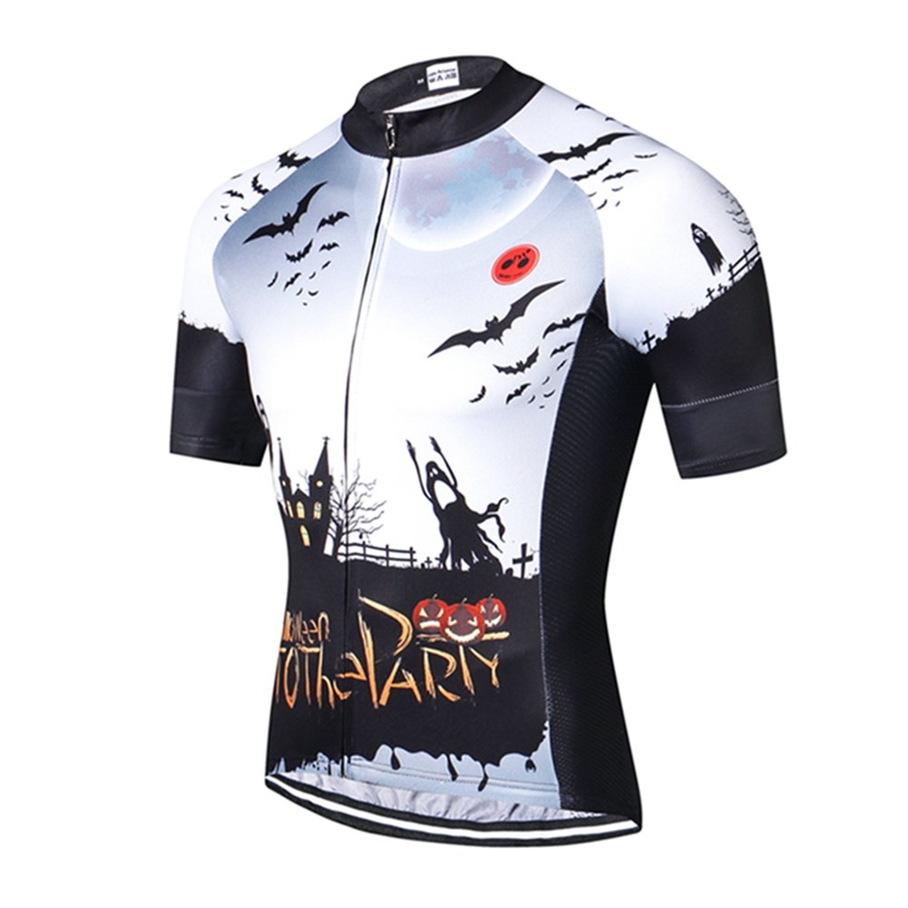 WeimostarMen's Cycling Jersey Short Sleeve Bicycle Bike Shirts Tops Christmas Tree Santa Claus Breathable