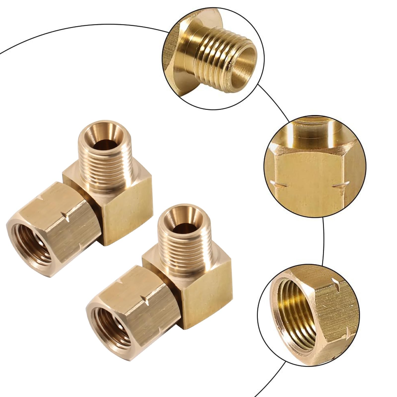 BSD Gomito 90° Per Tubo Gas 1/2” – Raccordo A Gomito In Metallo, Made In EU