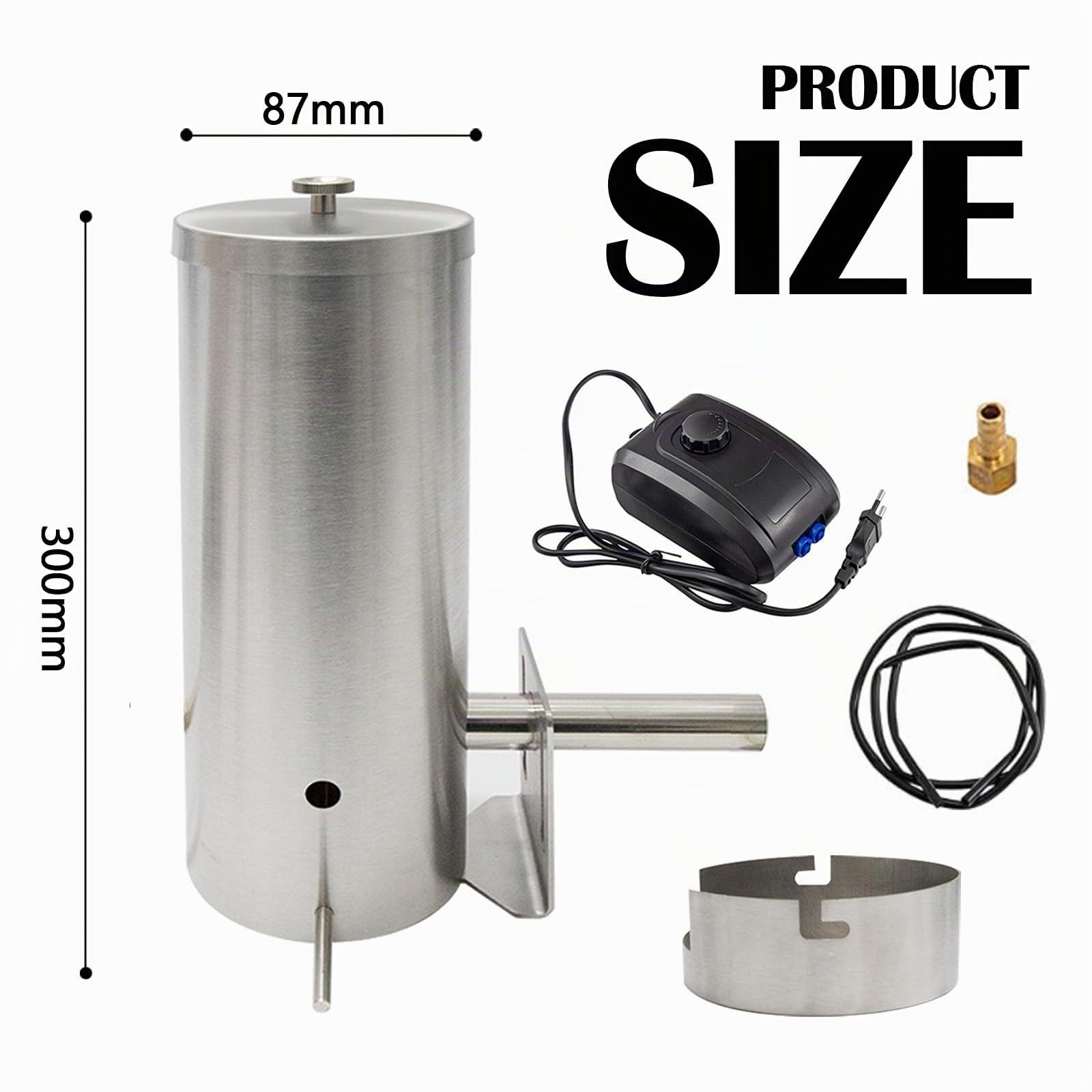 Ahumador De Alimentos, Ahumador Barbacoa Generador De Humo Frío Generador De Humo De Acero Inoxidable para Barbacoa Ahumado En Frío De Pescado Carne Y Queso