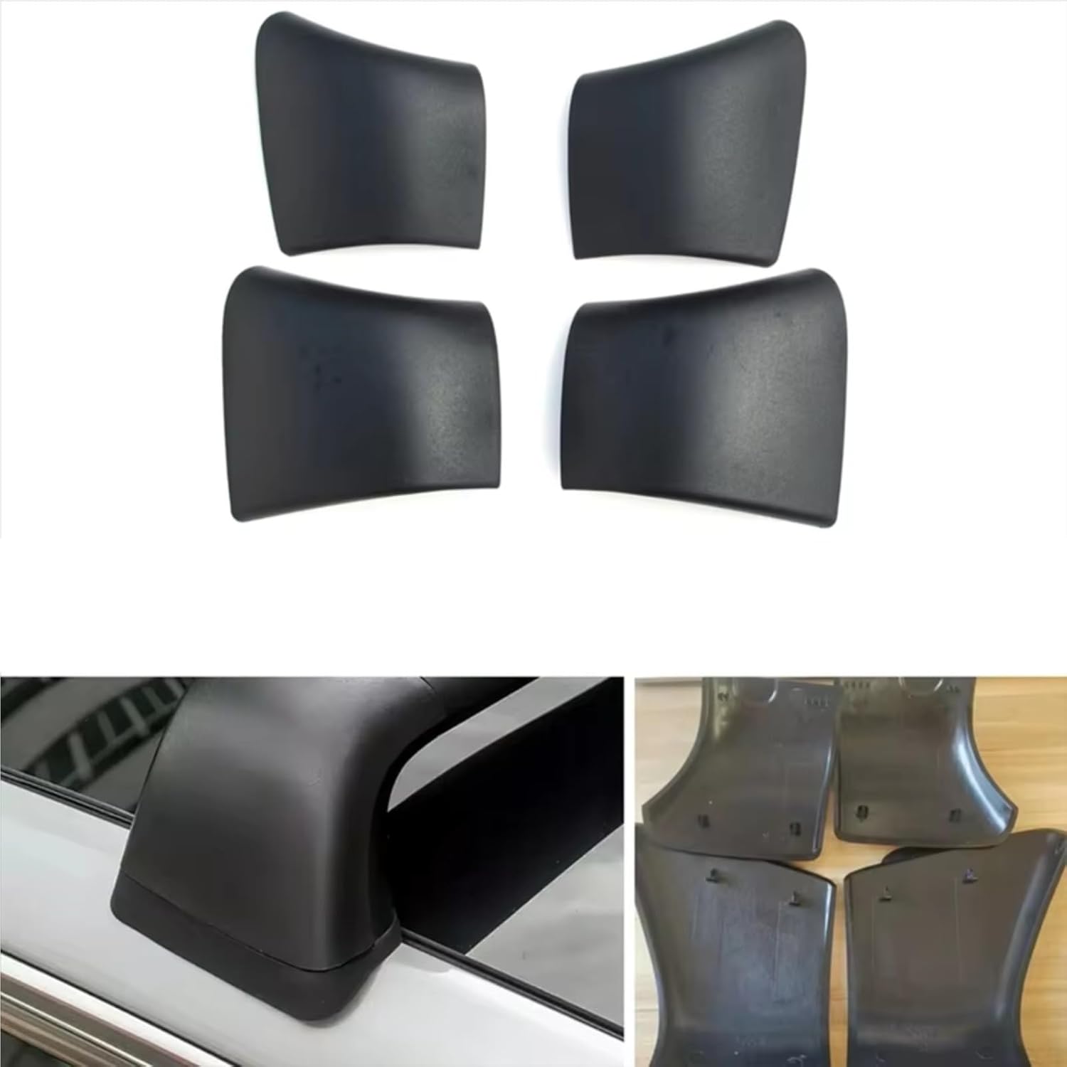 Roof Rack Shell End Compatible with Tesla for Model for Y 2021 2022 Roof Rack Cover Cap Rail End Shell Assembly Covers Exterior Car Accessories