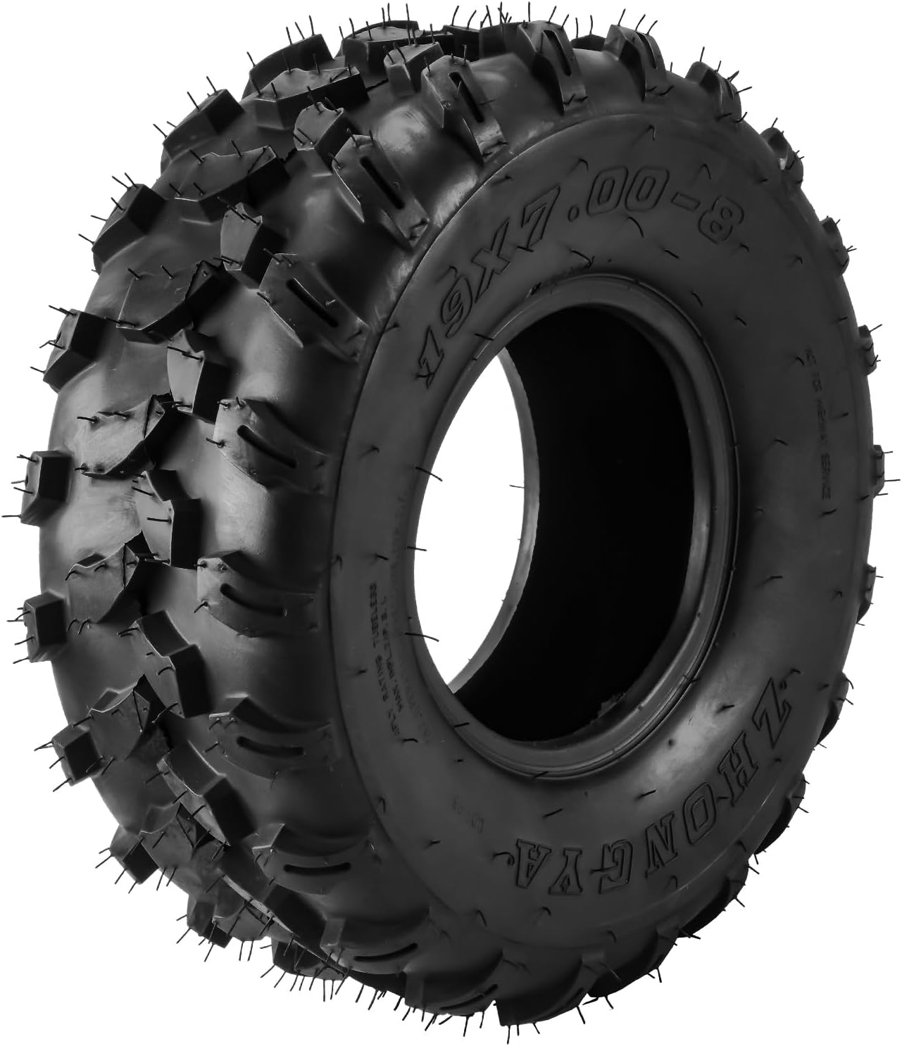 KAX 19x7-8 ATV Tires Set of 2, All Terrain 4 Ply Mud Tires for 4 Wheelers, UTVs, Quads, Aggressive Tread for Dirt, Mud, Trail Riding(Z-124)